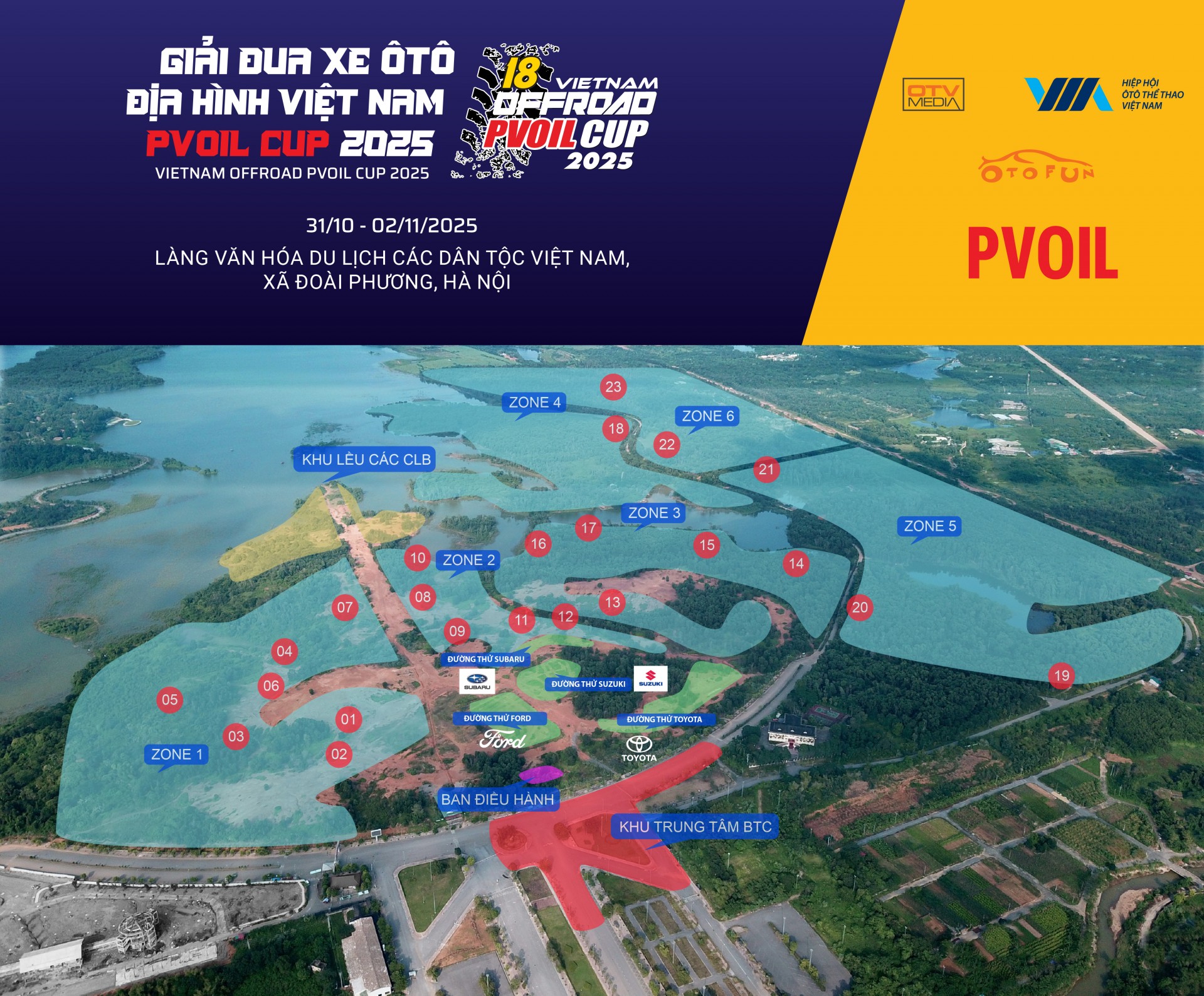 Cơ cấu giải thưởng Giải đua ô tô địa hình Việt Nam PVOIL Cup 2025