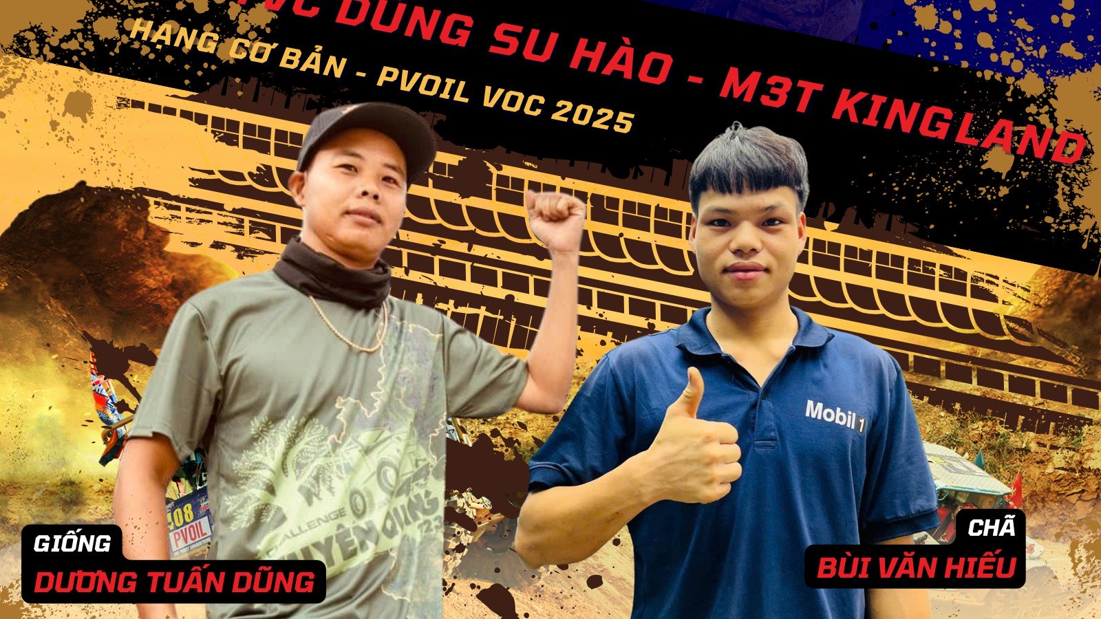 Đội đua 130 PVOIL VOC 2025: TVC Dũng Su hào - M3T Kingland