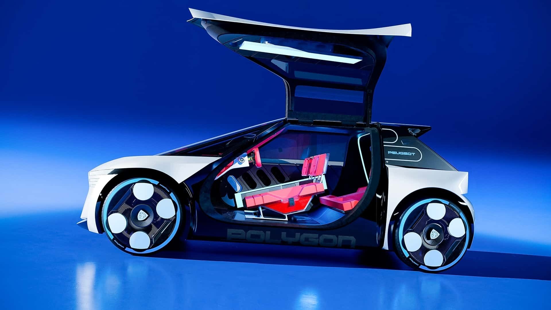Phía bên của mẫu concept Peugeot Polygon
