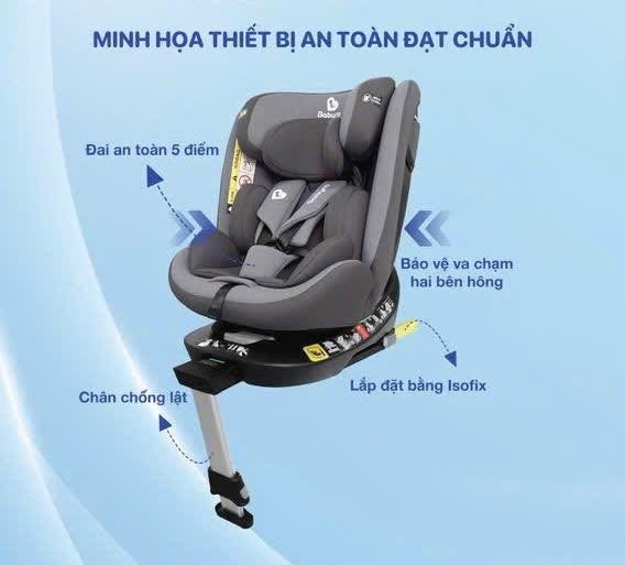 Vì sao trẻ dưới 10 tuổi và cao dưới 1,35 mét phải dùng ghế trẻ em và phải có thiết bị an toàn? Hình ảnh minh họa ghế trẻ em cho xe ô tô được Cục CSGT đăng tải trên Facebook