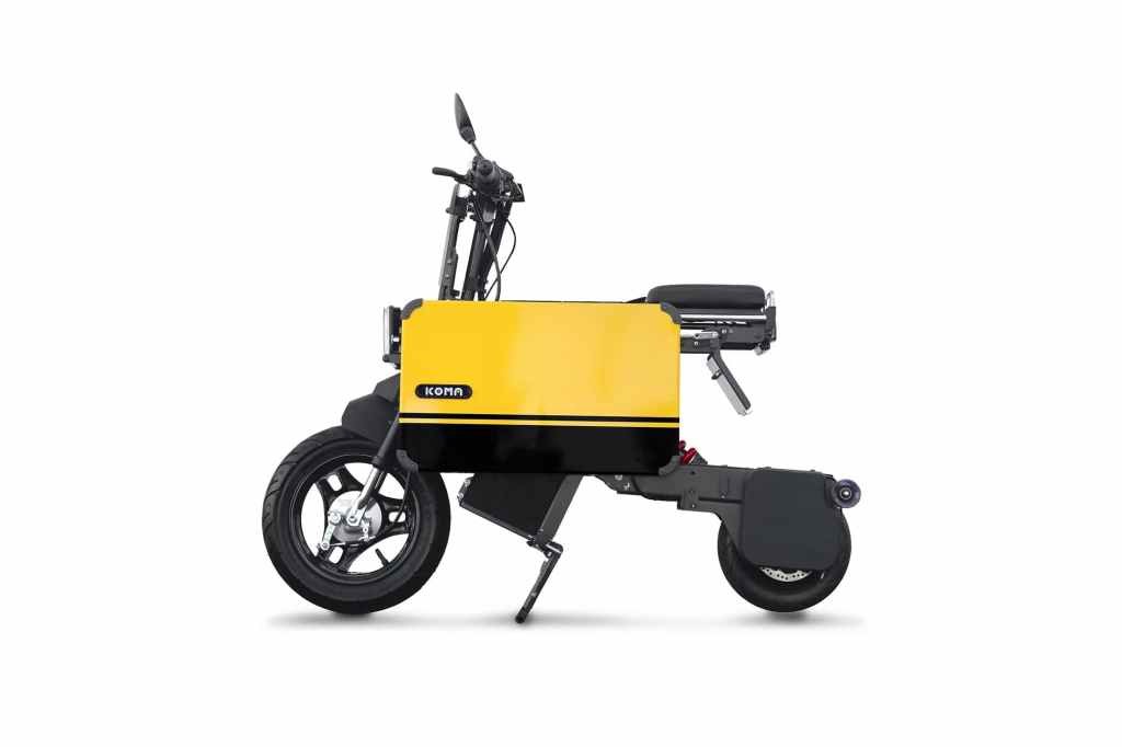 Xe có trang bị mô-tơ điện và bộ pin như một mẫu scooter đô thị cỡ nhỏ