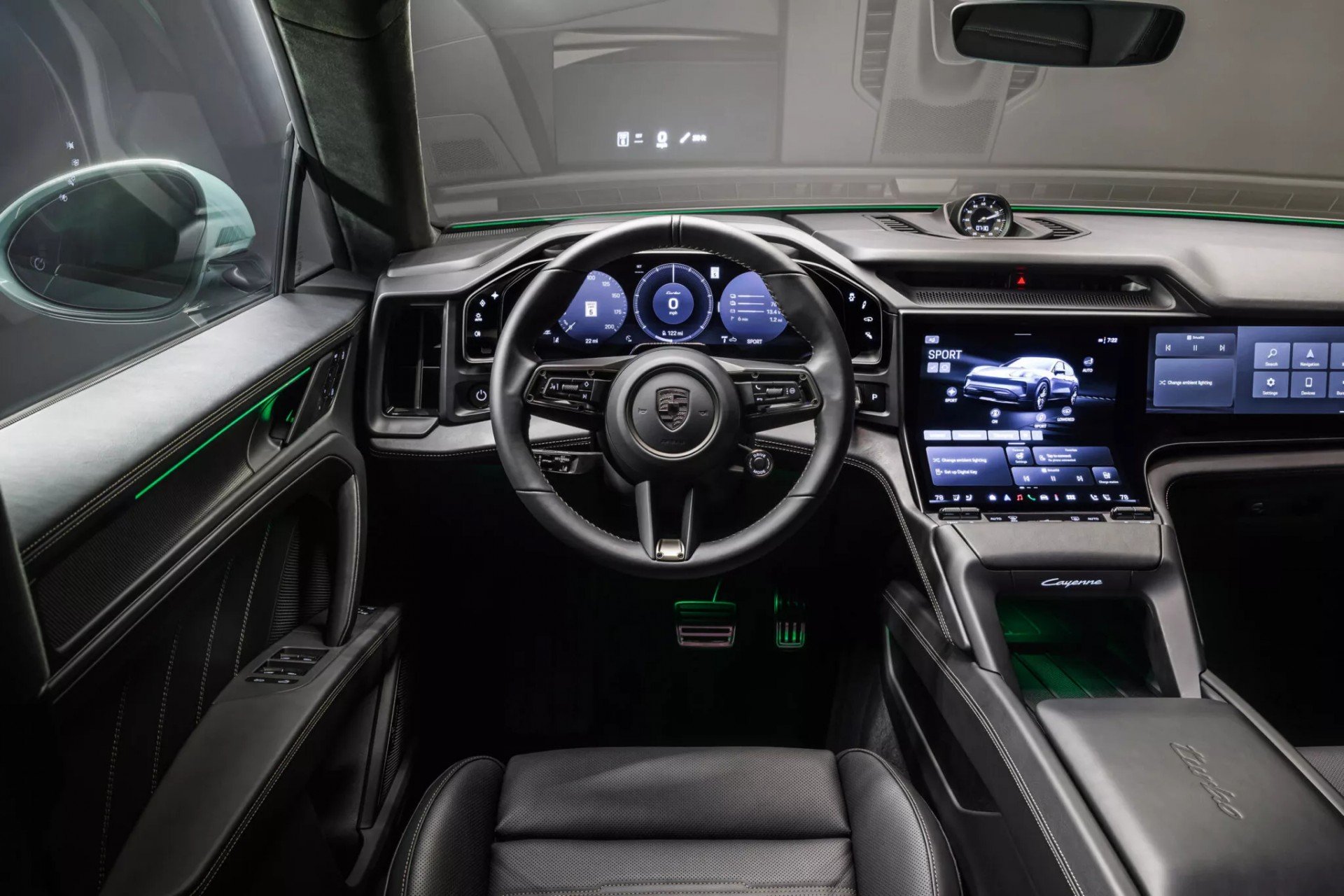 Khoang nội thất của Porsche Cayenne Turbo Electric 2026