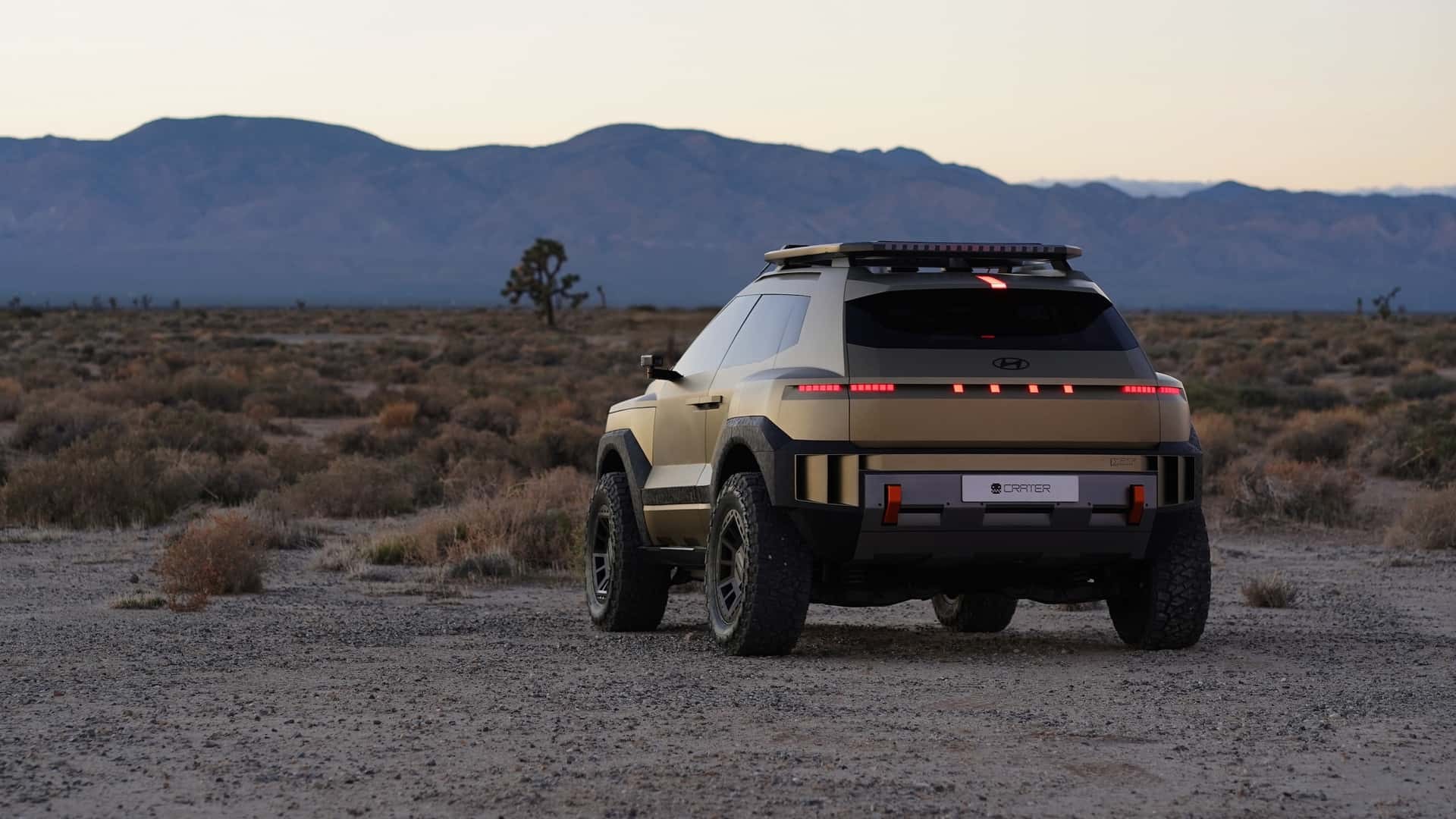 Phía sau của Hyundai Crater Concept