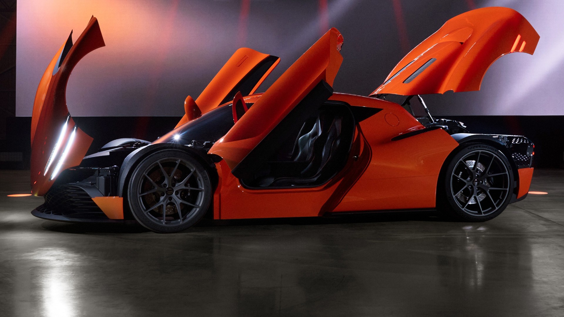 Genesis Magma GT Concept khi mở mọi cửa và nắp