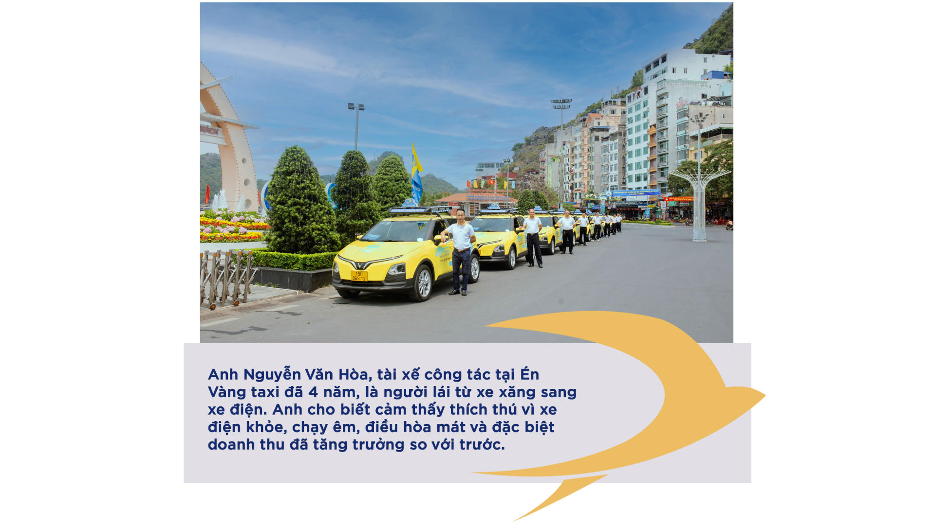 Taxi Én Vàng – minh chứng cho thành công từ chiến lược “xanh hóa” vận tải Taxi Én Vàng – minh chứng cho thành công từ chiến lược “xanh hóa” vận tải