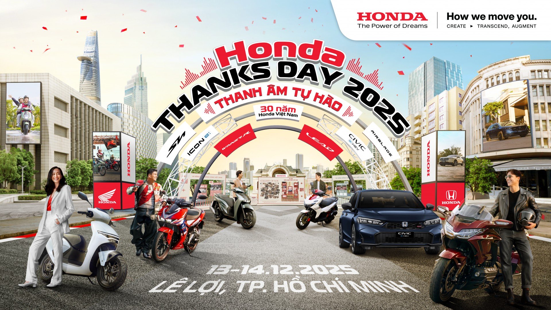 Honda Thanks Day 2025 sẽ diễn ra tại TP.HCM từ 13 đến 14/12/2025