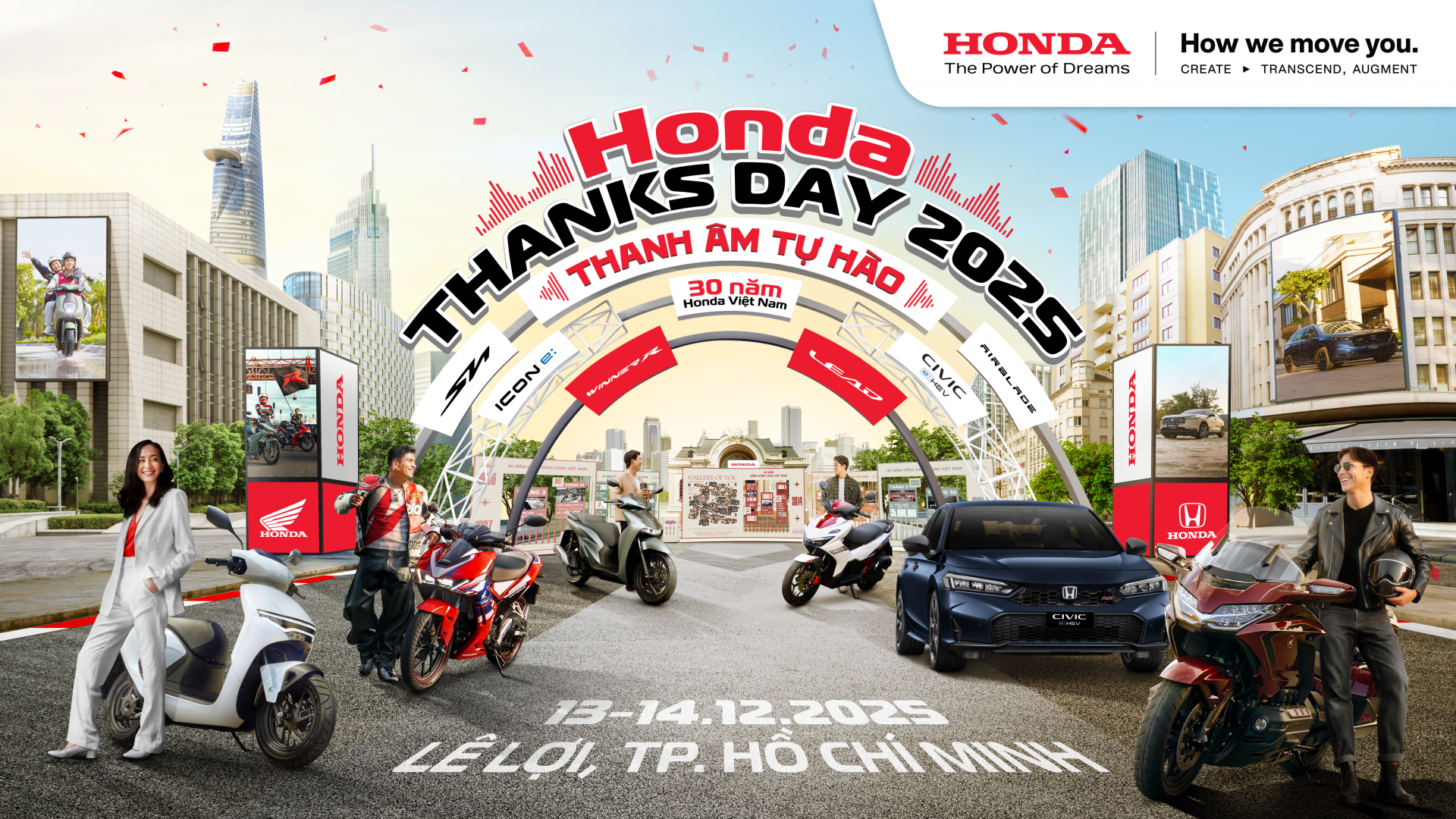 Honda Thanks Day 2025 sẽ diễn ra tại TP.HCM từ 13 đến 14/12/2025 Honda Thanks Day 2025 sẽ diễn ra tại TP.HCM từ 13 đến 14/12/2025