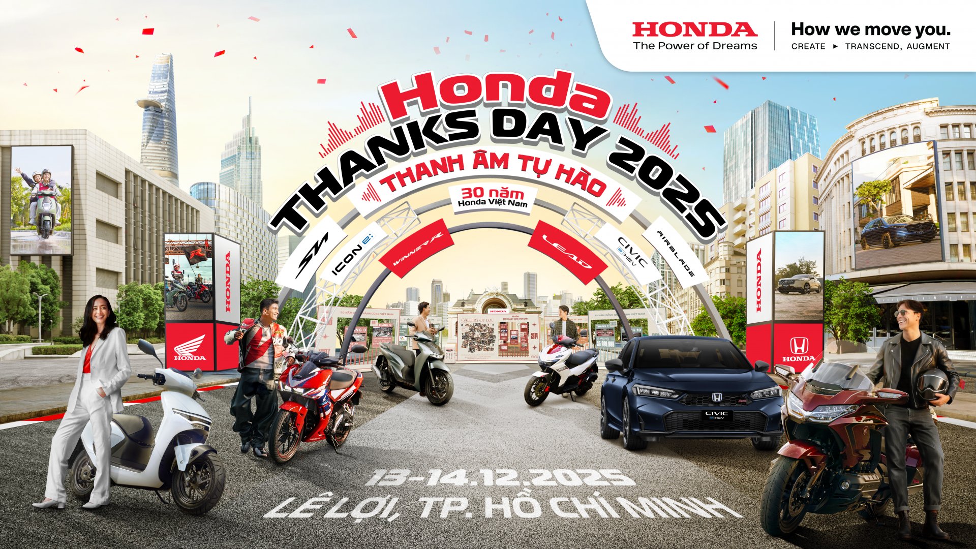 Honda Thanks Day 2025 sẽ diễn ra tại TP.HCM từ 13 đến 14/12/2025
