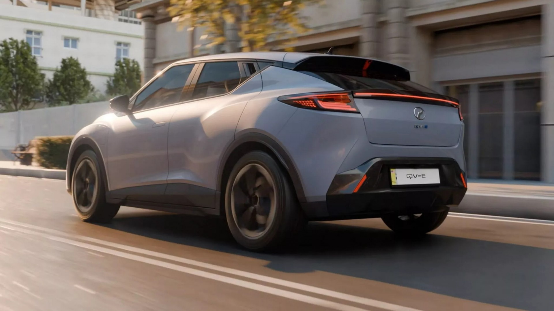 Phía sau của Perodua QV-E