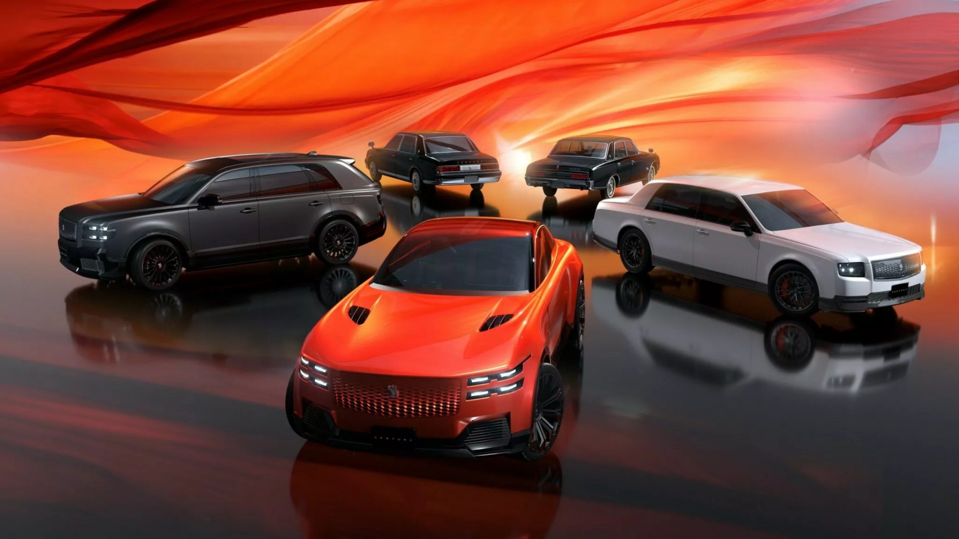 Century Coupe đứng cùng các mẫu xe di sản của Toyota Century