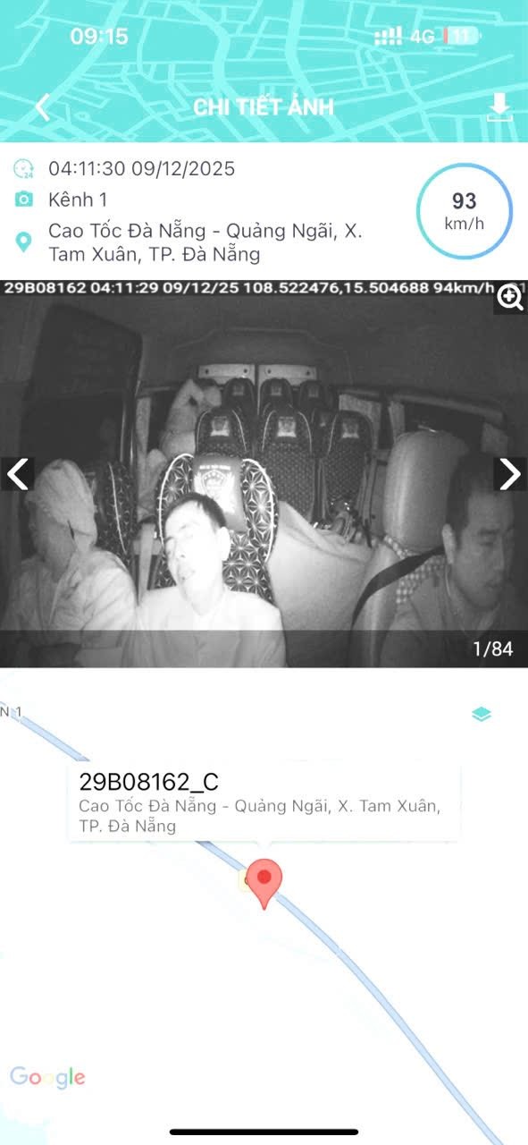 Hình ảnh trích xuất từ camera trong xe khách cho thấy nhiều người không thắt dây an toàn