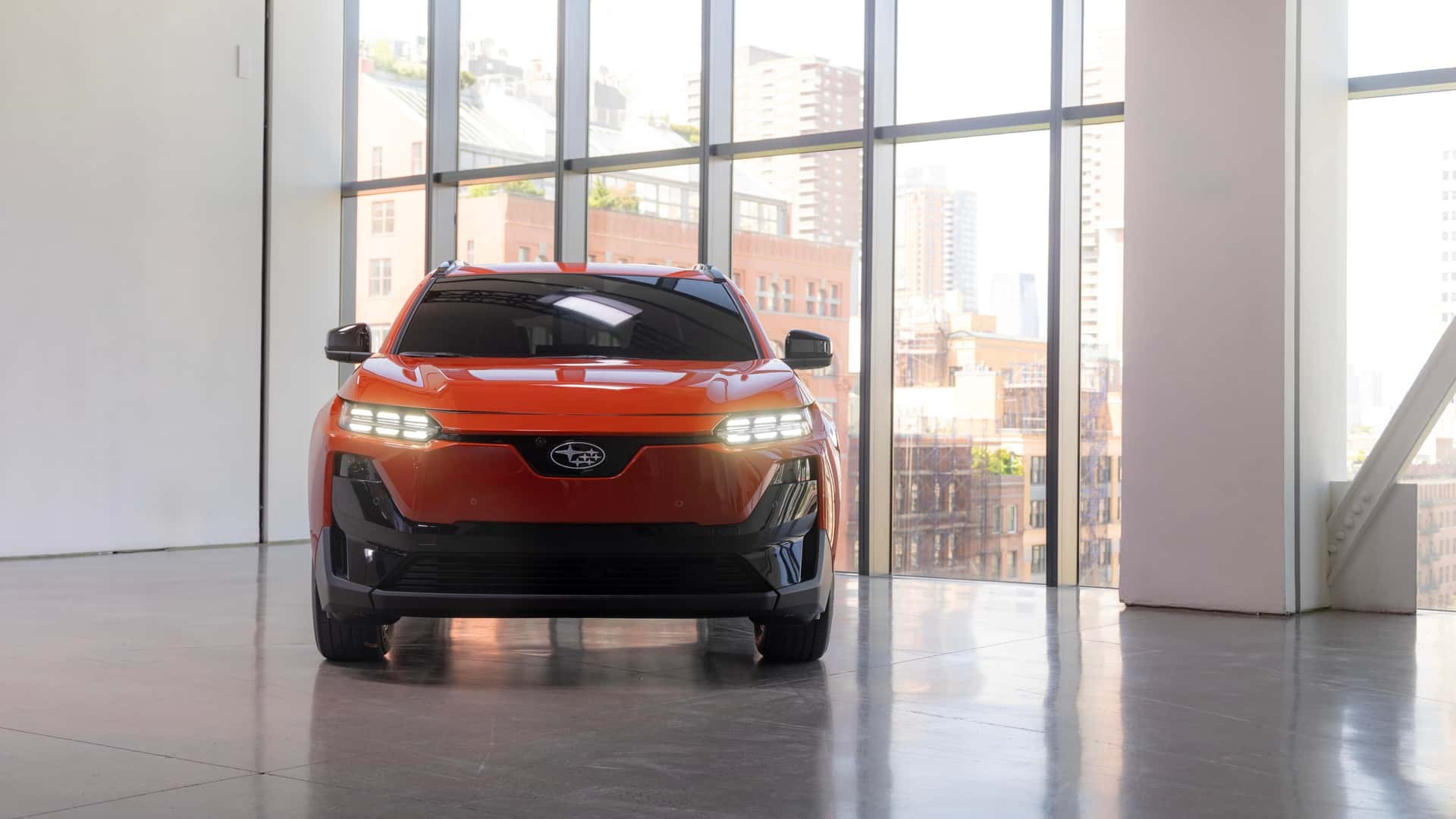 Subaru Uncharted 2026 - mẫu xe điện giá mềm nhất của hãng xe Nhật chính thức ra mắt Trực diện đầu xe của Subaru Uncharted 2026