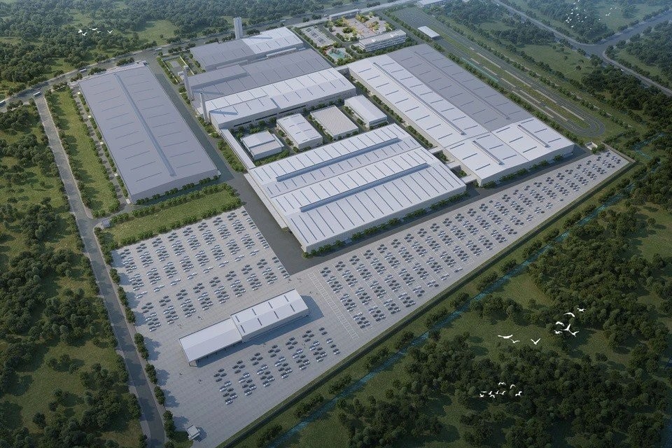 Hình mẫu nhà máy Omoda & Jaecoo tại Hưng Yên, Việt Nam với tổng đầu tư 800 triệu USD