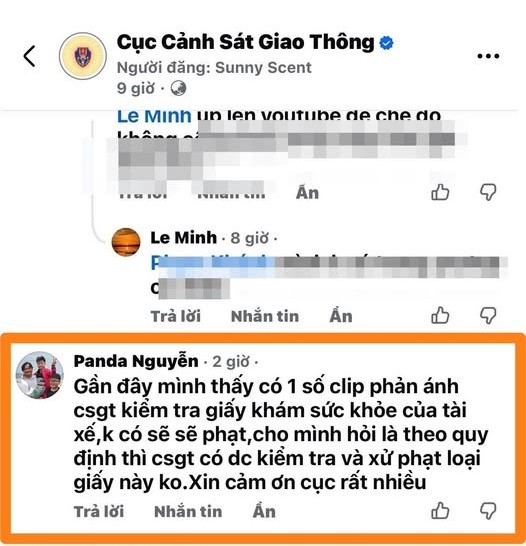 kiểm tra giấy khám sức khỏe của tài xế