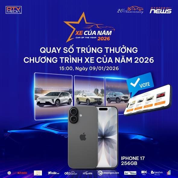 Công bố kết quả quay số trúng thưởng chương trình Xe Của Năm 2026 Công bố kết quả quay số trúng thưởng chương trình Xe Của Năm 2026
