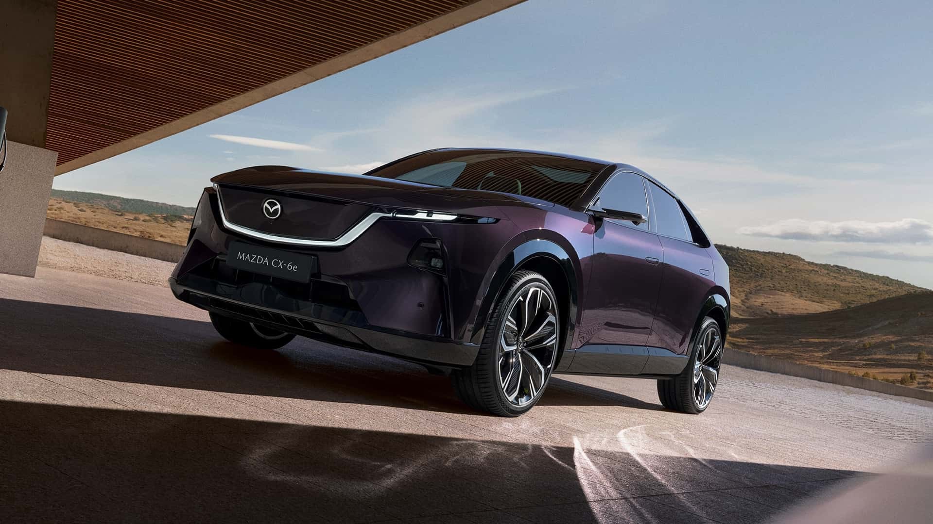 Phía trước của Mazda CX-6e 2026