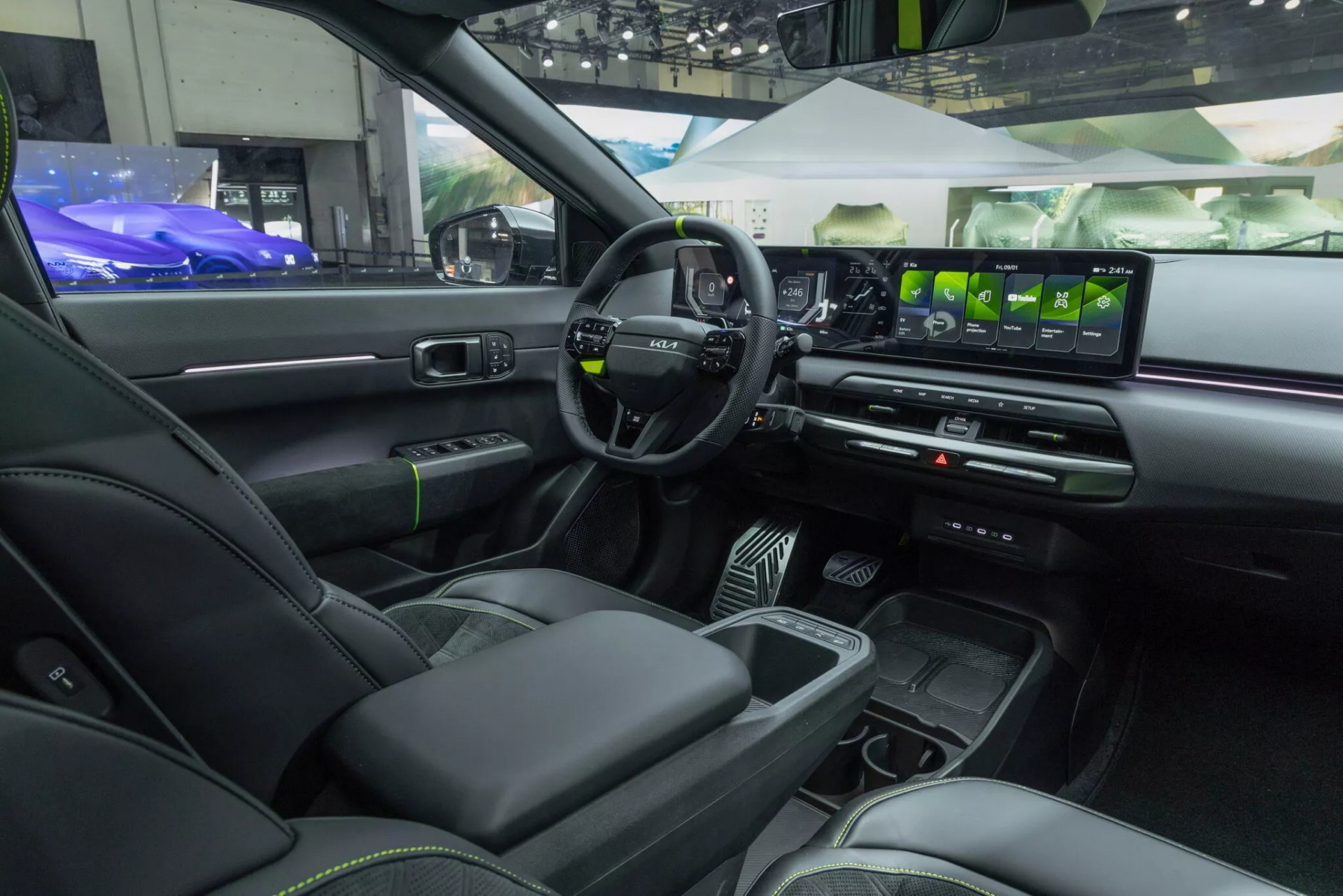 Kia hé lộ đồng loạt ba mẫu xe điện hiệu suất cao EV3 GT, EV4 GT và EV5 GT Nội thất của Kia EV4 GT