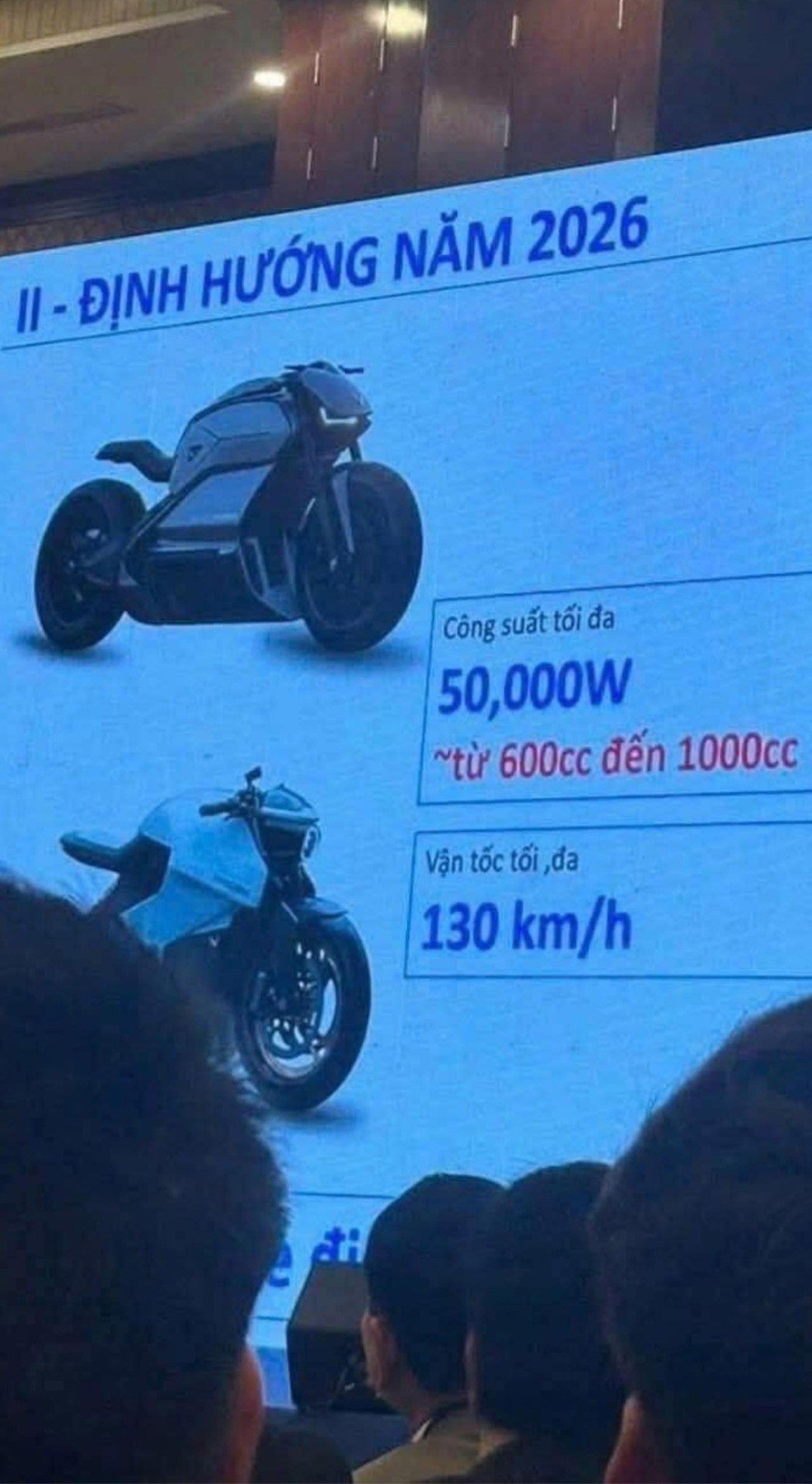 Hé lộ xe mô tô điện VinFast công suất 4.500 W, tốc độ tối đa 100 km/h