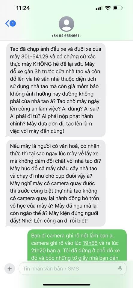 Đỗ xe bên đường bị vật nhọn cào xước, người phụ nữ phản ánh thì nhận được sự thách thức