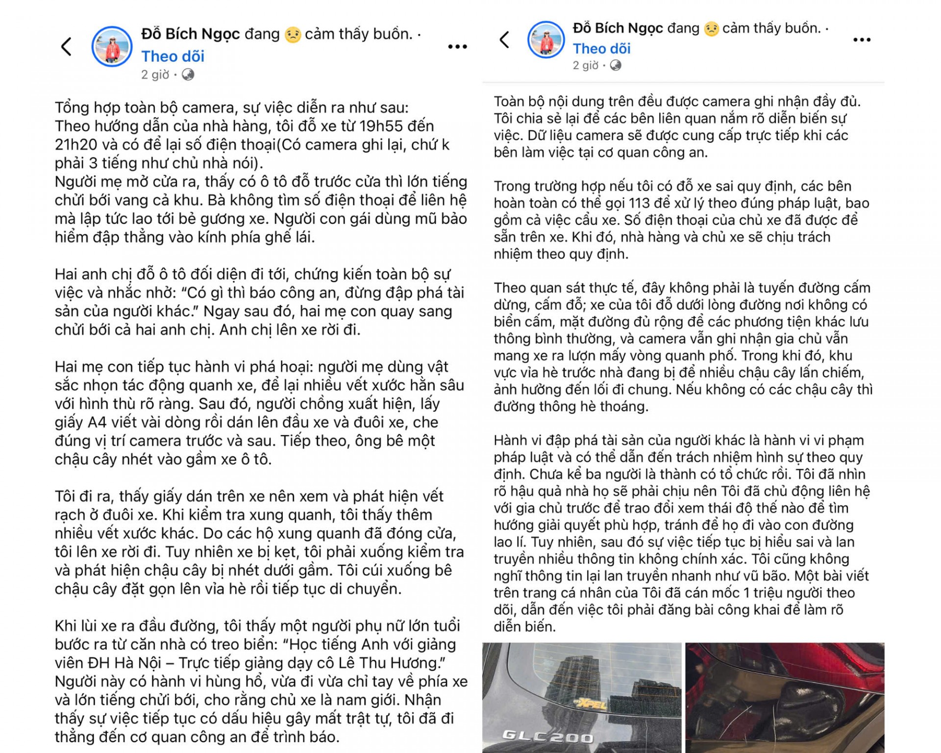 Đỗ xe bên đường bị vật nhọn cào xước, người phụ nữ phản ánh thì nhận được sự thách thức Đỗ xe bên đường bị vật nhọn cào xước, người phụ nữ phản ánh thì nhận được sự thách thức