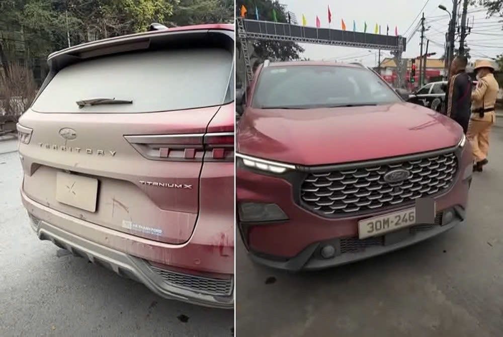 Tài xế điều khiển ô tô con có biển số bị bùn đất che lấp bị phạt 23 triệu và trừ 6 điểm GPLX