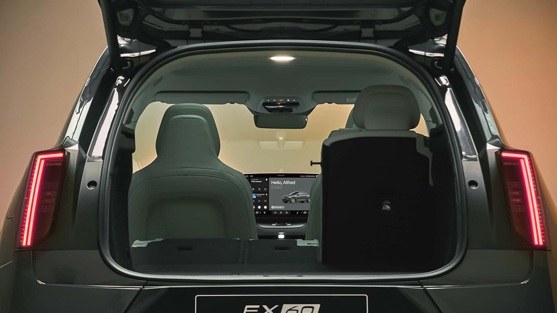 SUV điện Volvo EX60 ra mắt với diện mạo hiện đại, cấu hình mạnh mẽ Khoang hành lý sau của Volvo EX60