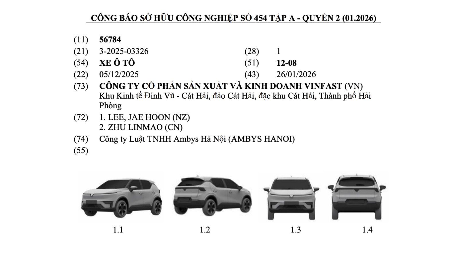 VinFast VF 5 2026 lộ diện, tập trung làm mới ngoại hình