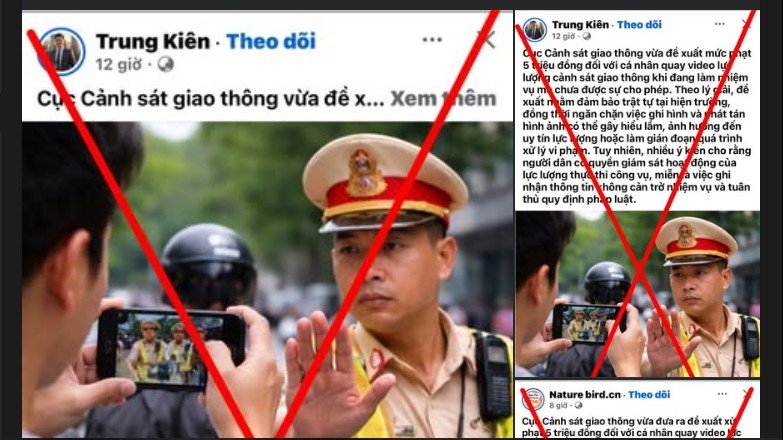 Cục Cảnh Sát Giao Thông bác bỏ tin phạt 5 triệu đồng với người tự ý quay phim, chụp ảnh CSGT