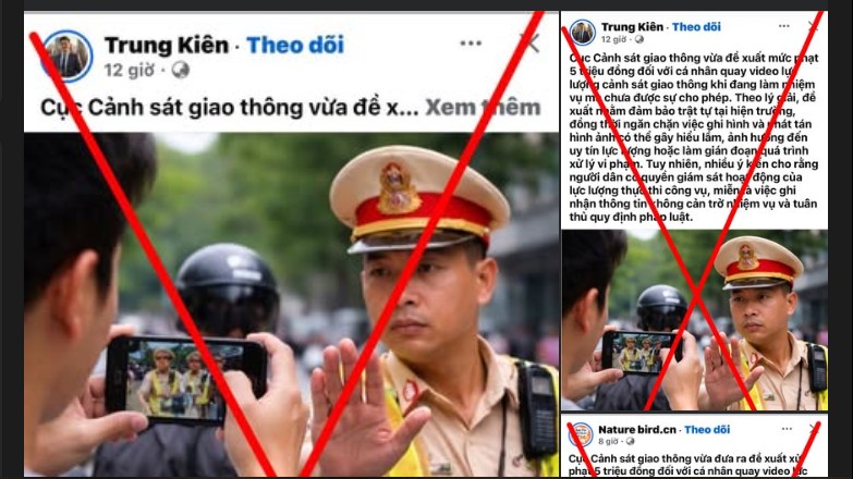 Cục Cảnh Sát Giao Thông bác bỏ tin phạt 5 triệu đồng với người tự ý quay phim, chụp ảnh CSGT