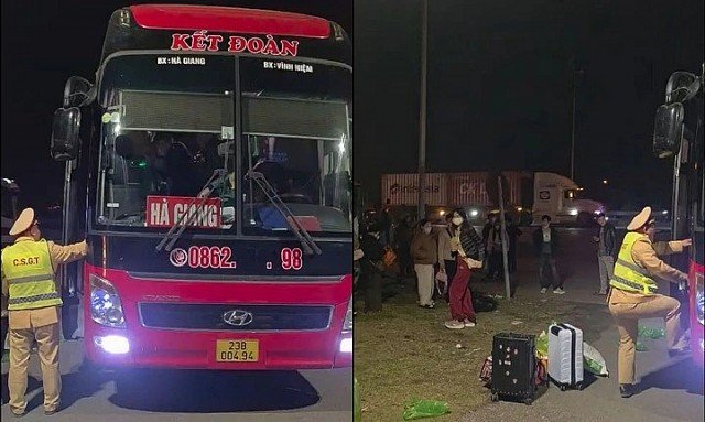 Xe khách bị phạt gần 200 triệu đồng vì 'nhồi nhét' hành khách ngày Tết