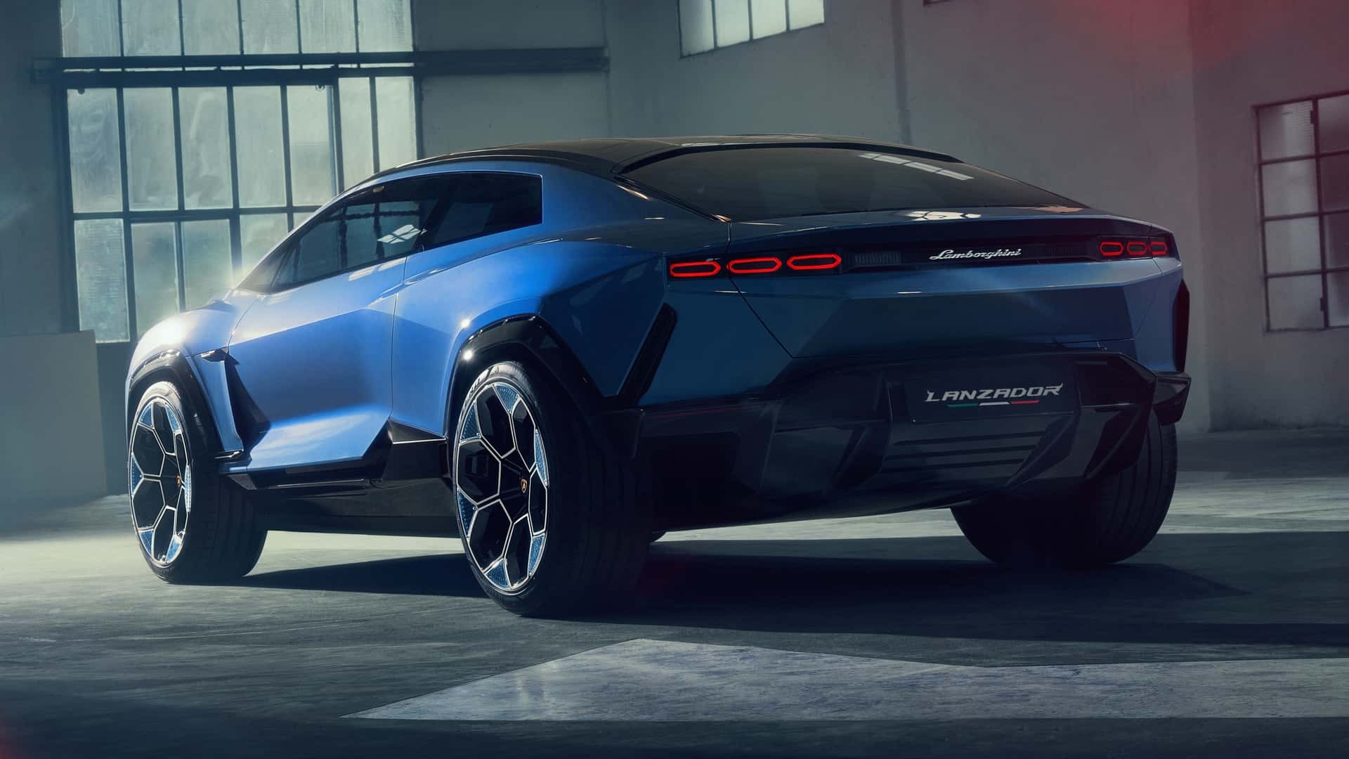 Phía sau của mẫu concept Lamborghini Lanzador