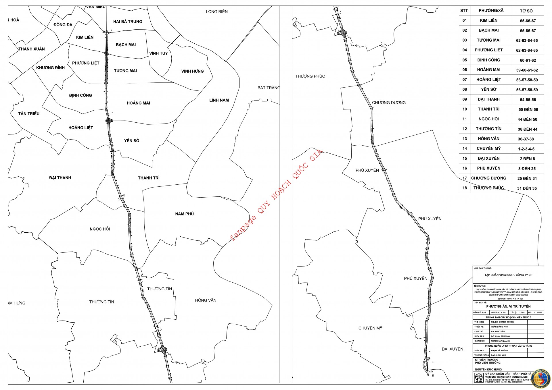 Hà Nội: Lấy ý kiến người dân về dự án mở rộng Trục Quốc lộ 1A đi qua 21 phường, xã