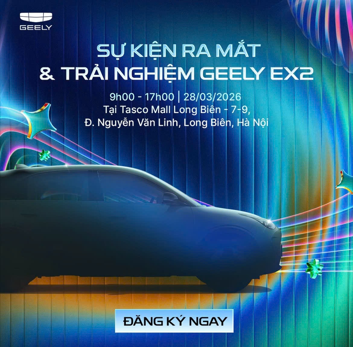 Xe điện Geely EX2 ra mắt tại Việt Nam vào 28/3