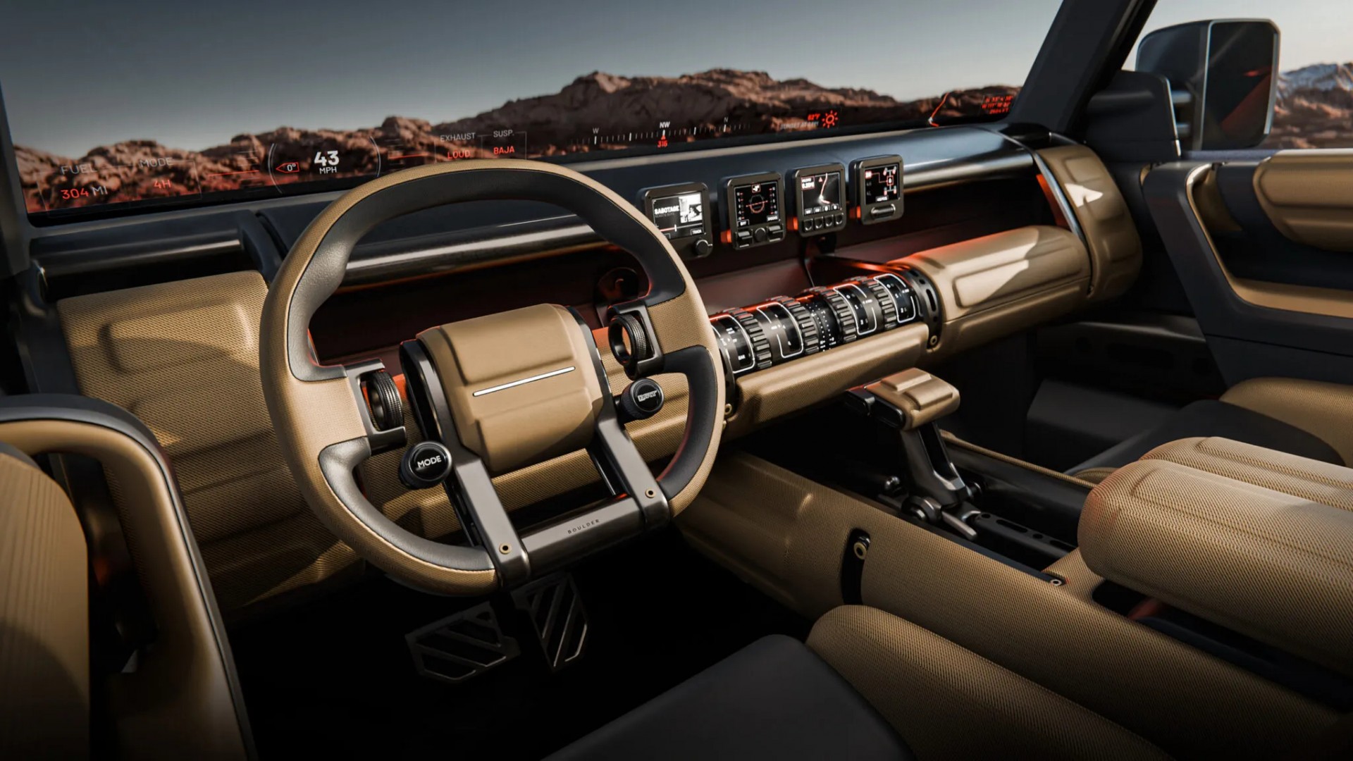 Nội thất của Hyundai Boulder SUV Concept