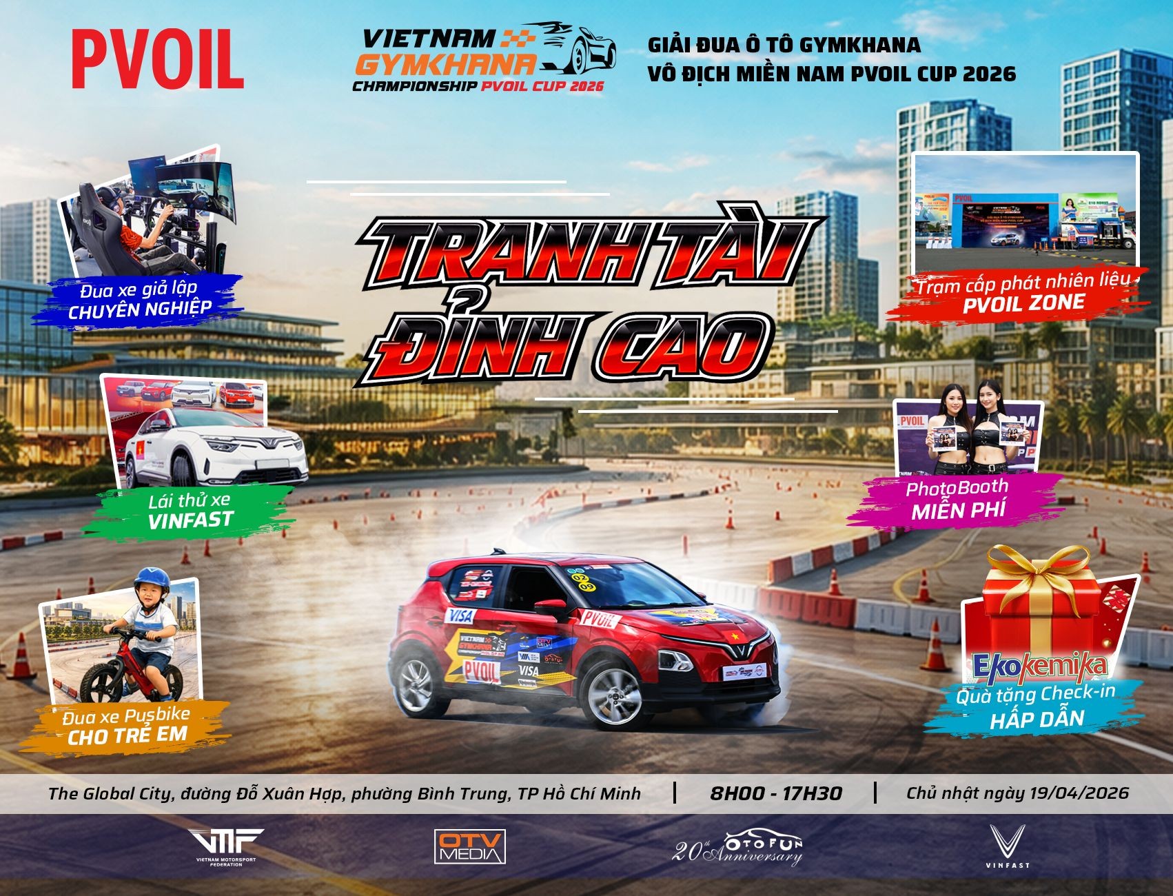 PVOIL VGC Miền Nam 2026 hứa hẹn mang đến nhiều hoạt động hấp dẫn vào ngày 19/4/2026 tại The Global City