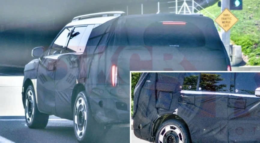 Hyundai Santa Fe EREV tiếp tục lộ ảnh chạy thử, hé lộ thiết kế mới