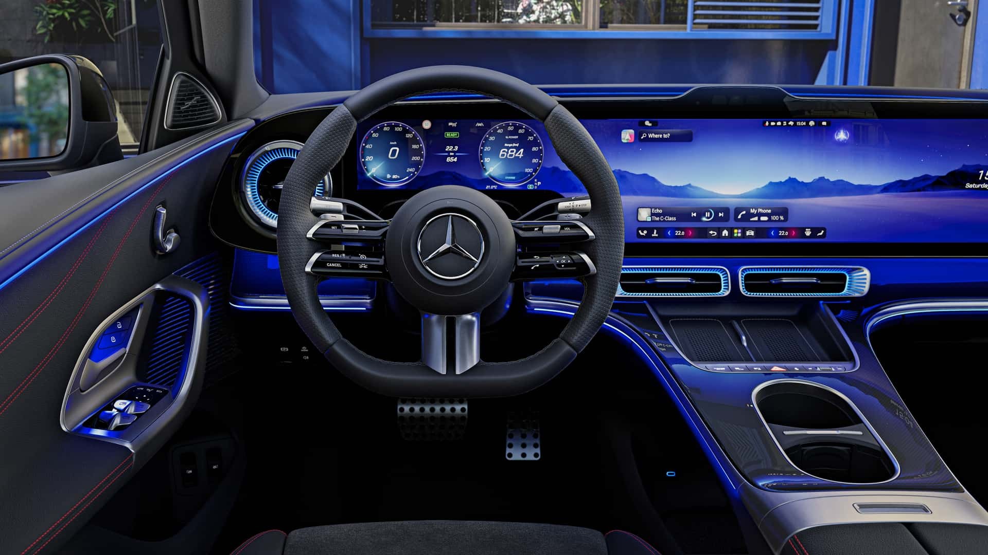 Nội thất Mercedes-Benz C-Class mới nổi bật với màn hình lớn, thể hiện sức mạnh số hóa