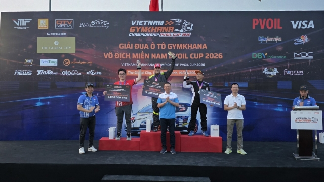 Giải đua Ô tô Gymkhana Vô địch Miền Nam PVOIL Cup 2026 tìm ra những nhà vô địch
