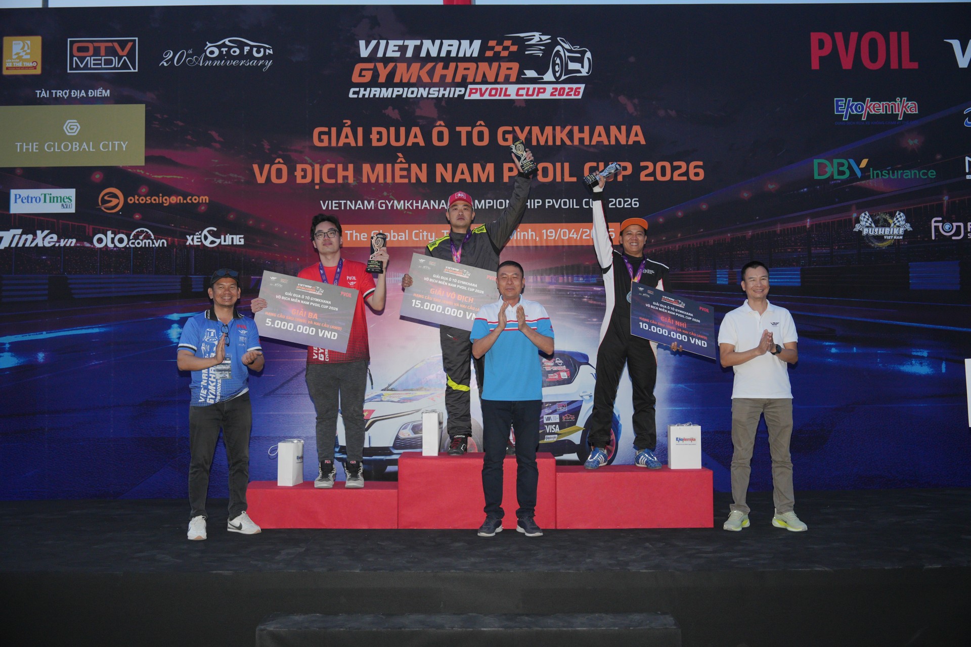 Giải đua Ô tô Gymkhana Vô địch Miền Nam PVOIL Cup 2026 tìm ra những nhà vô địch