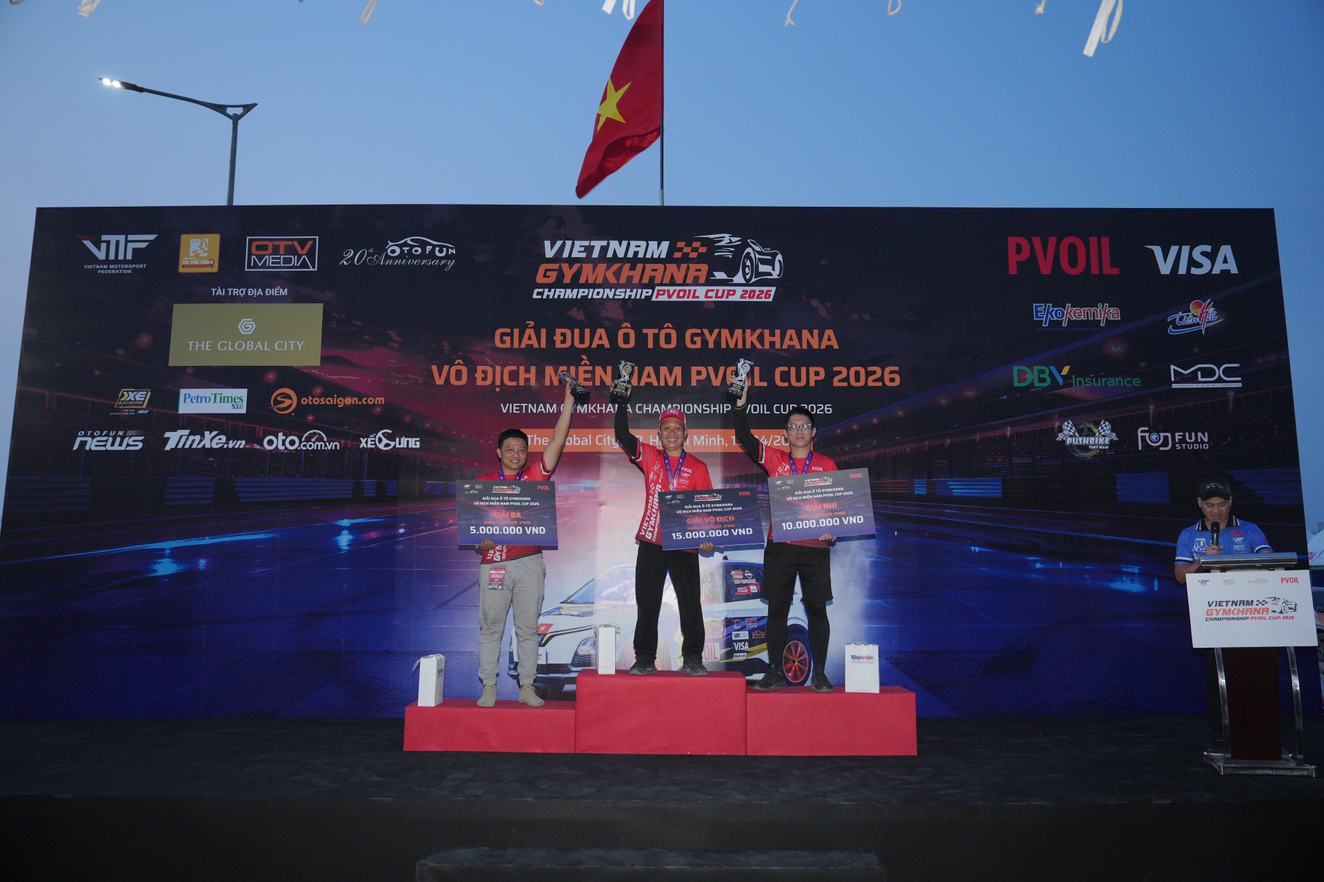 Giải đua Ô tô Gymkhana Vô địch Miền Nam PVOIL Cup 2026 tìm ra những nhà vô địch
