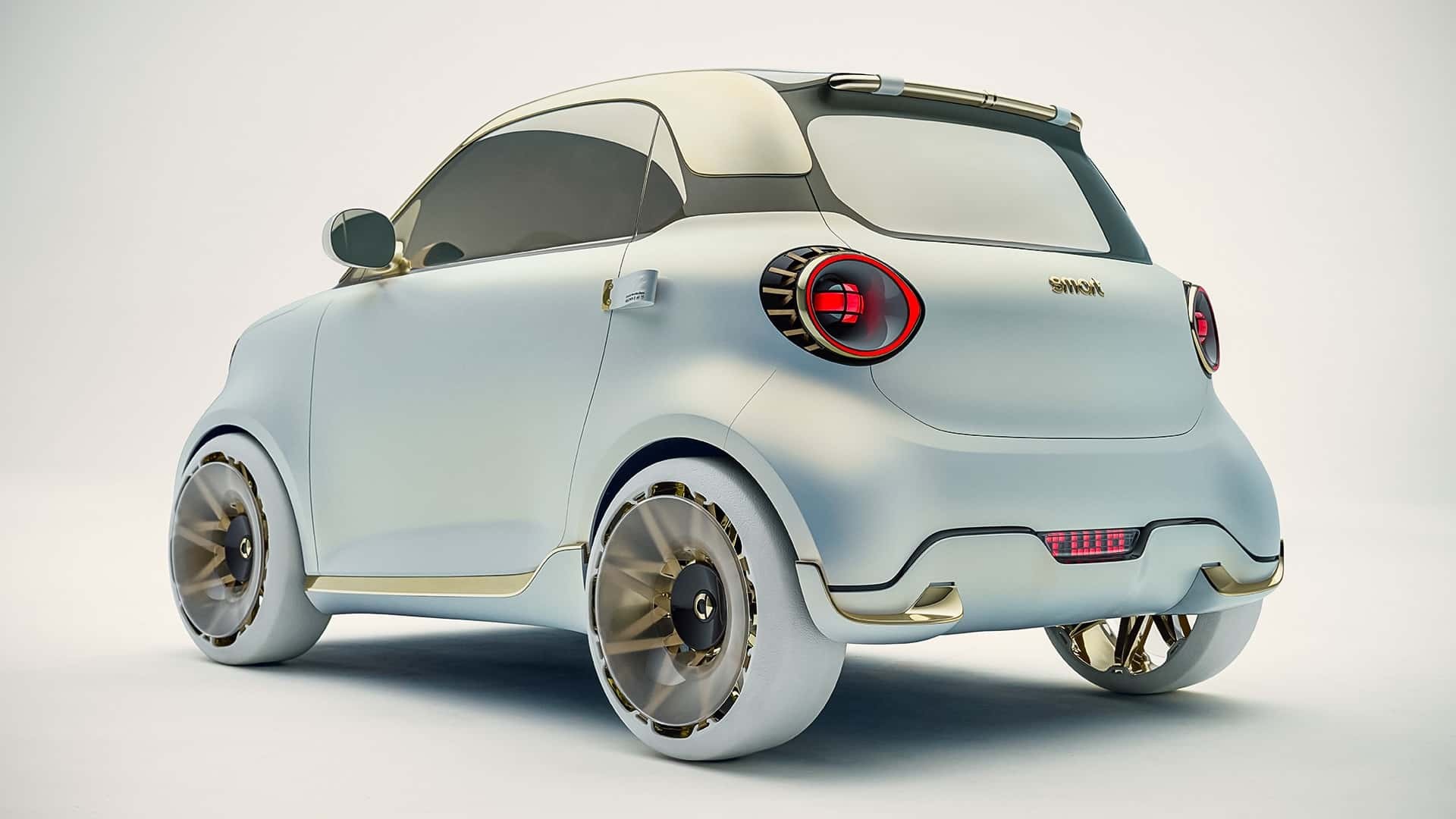 Smart #2 Concept lộ diện với thiết kế xe điện nhỏ gọn vui mắt, cạnh tranh Wuling Hongguang Mini EV Phía sau của Smart #2 Concept