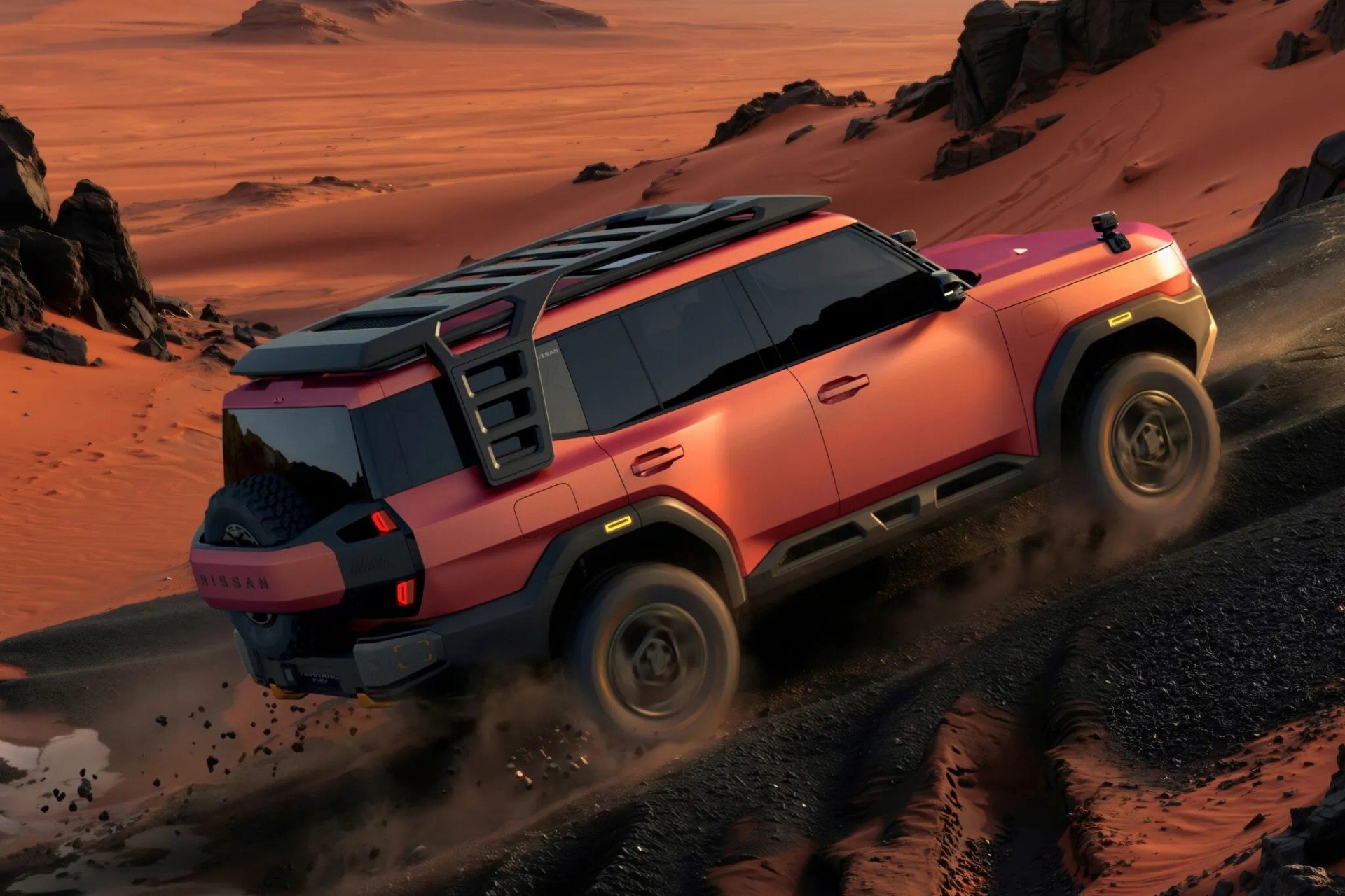 Phía sau của Nissan Terrano PHEV Concept