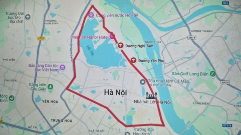 Khu vực vành đai 1 của Hà Nội