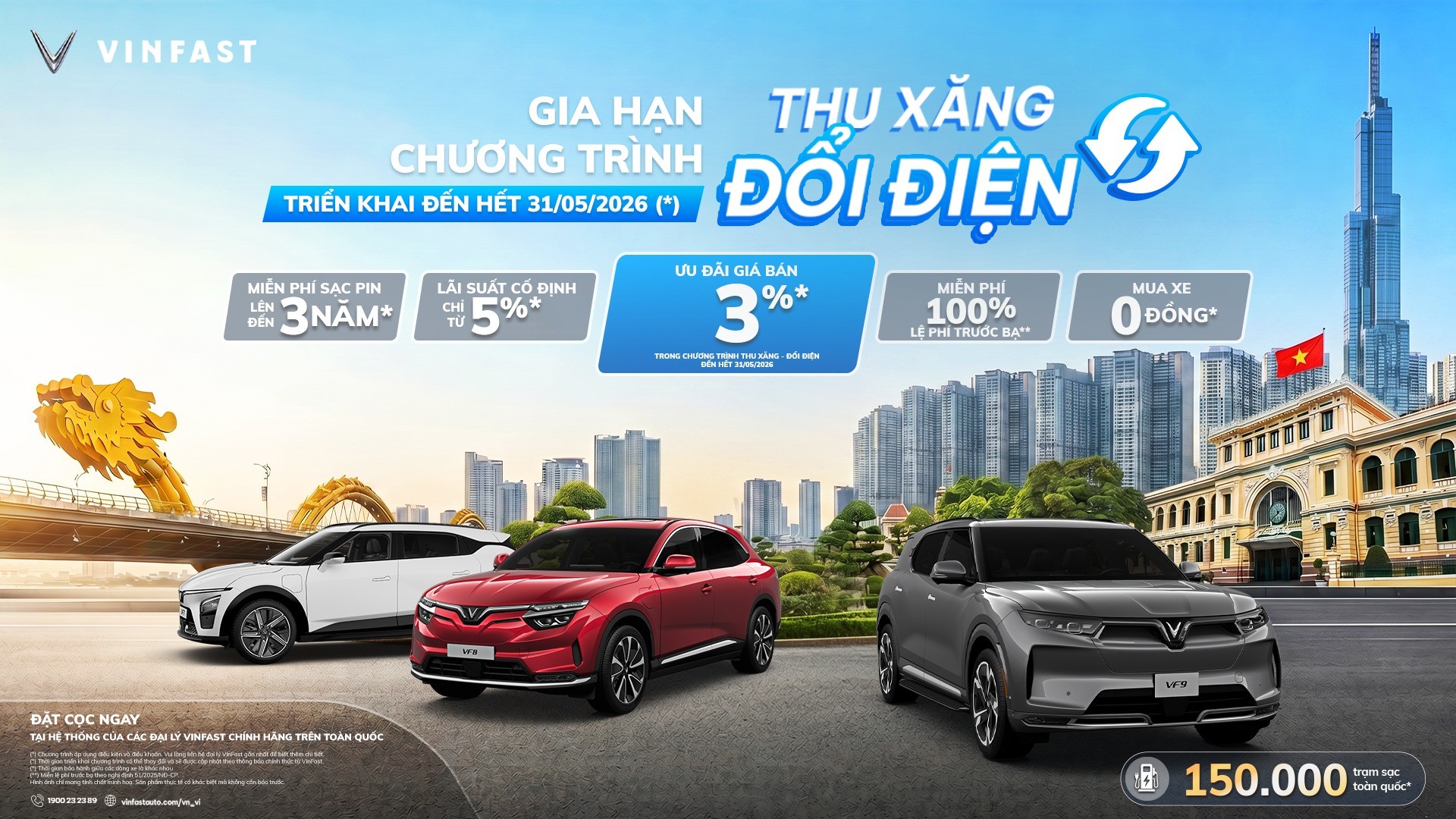 Chính sách đổi xe máy xăng sang xe điện của VinFast năm 2026