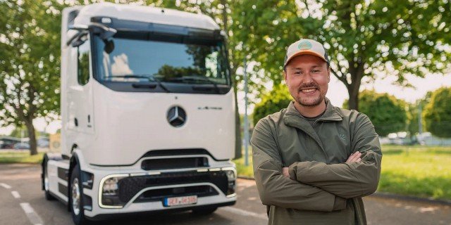 Youtuber dự định lái xe tải điện Mercedes-Benz đi vòng quanh thế giới trong 80 lần sạc