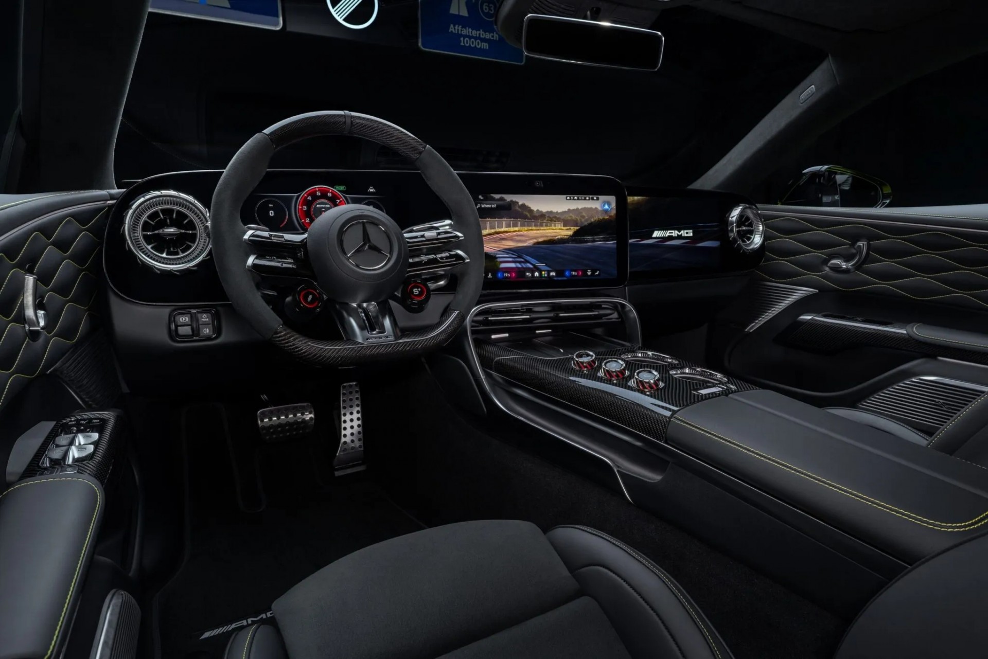 Siêu sedan điện Mercedes-AMG GT 2027 ra mắt với công suất 1.153 mã lực, 0-100 km/h trong 2,1 giây Nội thất của Mercedes-AMG GT 2027