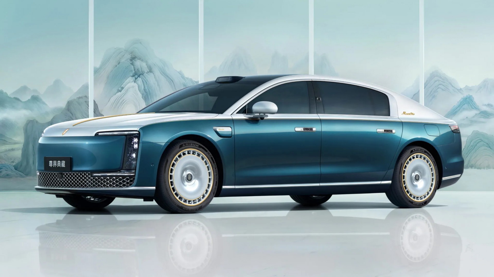Maextro S800 Grand Design - Xe siêu sang Trung Quốc với chi tiết mạ vàng, giá chưa bằng nửa Rolls-Royce Phía trước của Maextro S800 Grand Design