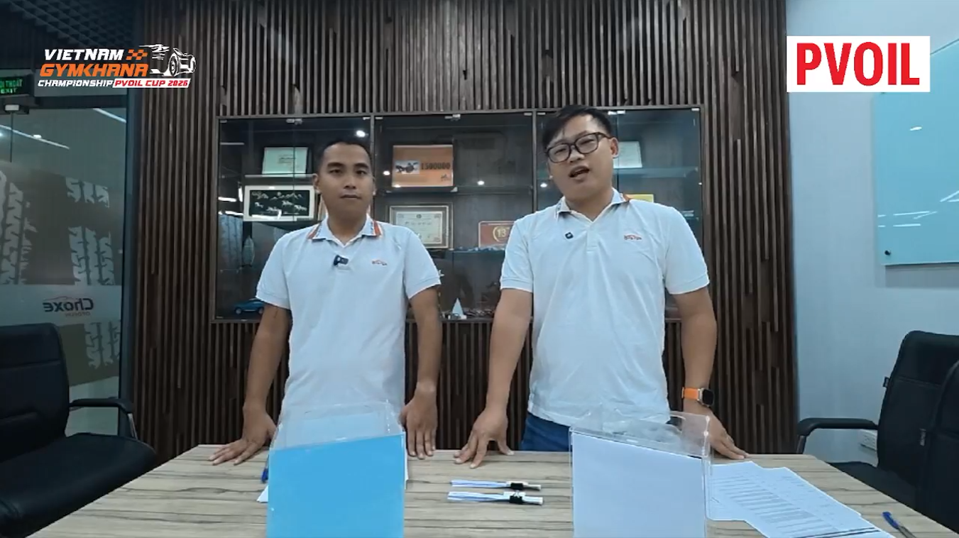 Số thứ tự thi đấu của các VĐV trong giải đua PVOIL VGC Miền Bắc 2026