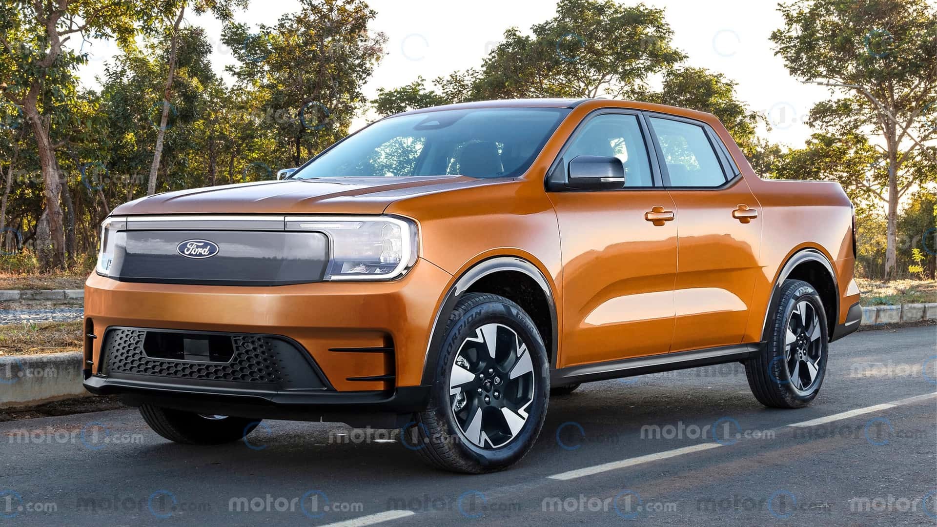 Lộ hình nguyên mẫu bán tải điện giá rẻ mới của Ford, trông nhỏ gọn như Ranger