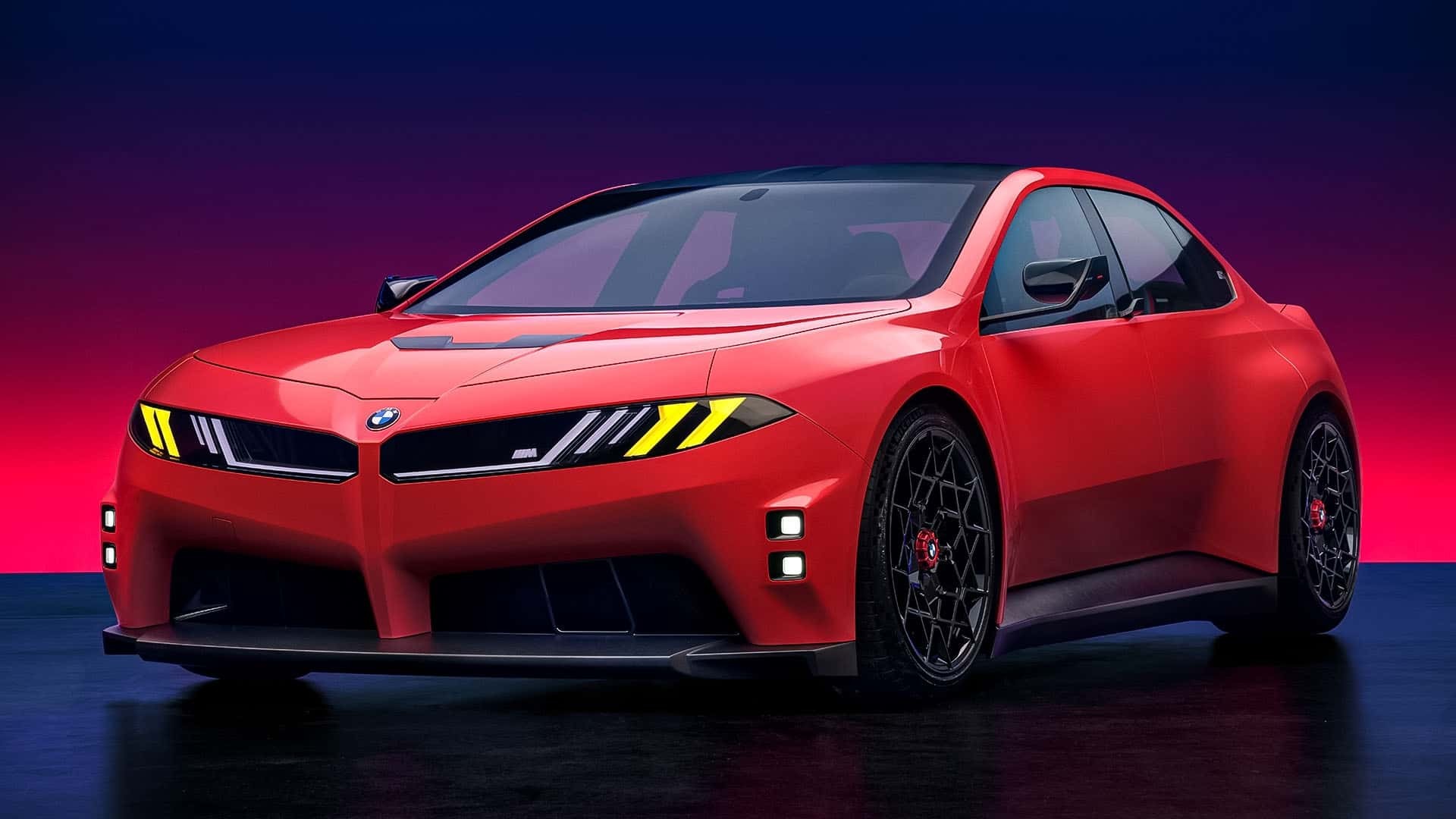 BMW hé lộ bản xem trước của M3 thuần điện đầu tiên với 4 mô-tơ mạnh tới nghìn mã lực Phía trước của BMW M Concept Neue Klasse